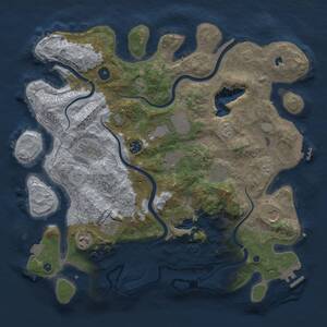 Thumbnail Rust Map: Procedural Map, Size: 4000, Seed: 1764426113, 15 Monuments