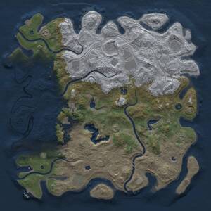 Thumbnail Rust Map: Procedural Map, Size: 4851, Seed: 1829561577, 17 Monuments