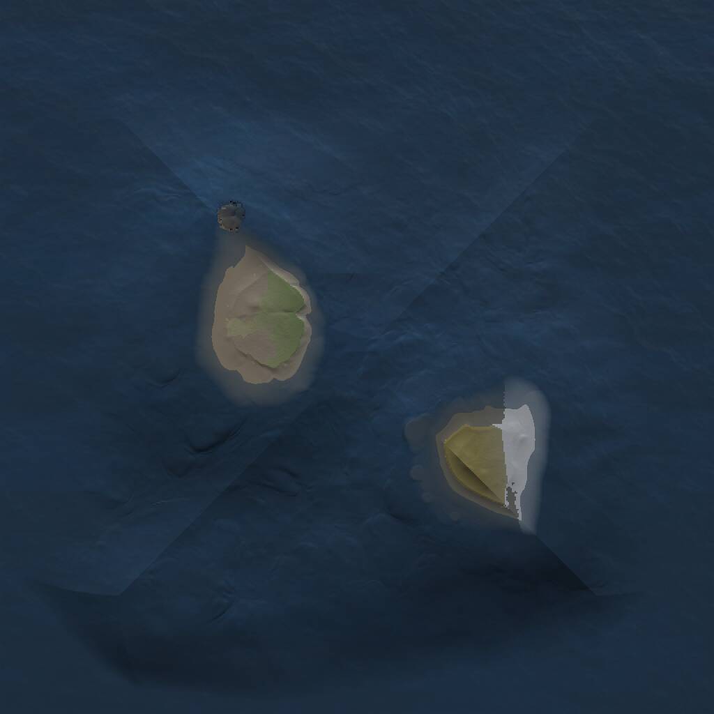 Rust Map: Procedural Map, Size: 1000, Seed: 2037819510, 1 Monuments