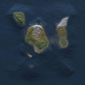 Thumbnail Rust Map: Procedural Map, Size: 1500, Seed: 435481182, 3 Monuments