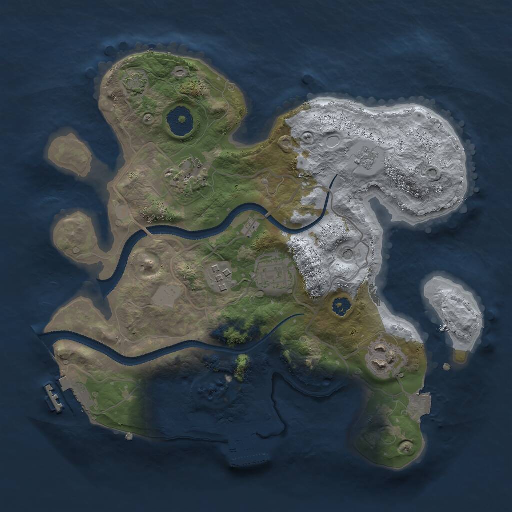 Rust Map: Procedural Map, Size: 2800, Seed: 1962463611, 10 Monuments