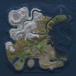 Thumbnail Rust Map: Procedural Map, Size: 3000, Seed: 1422611611, 13 Monuments