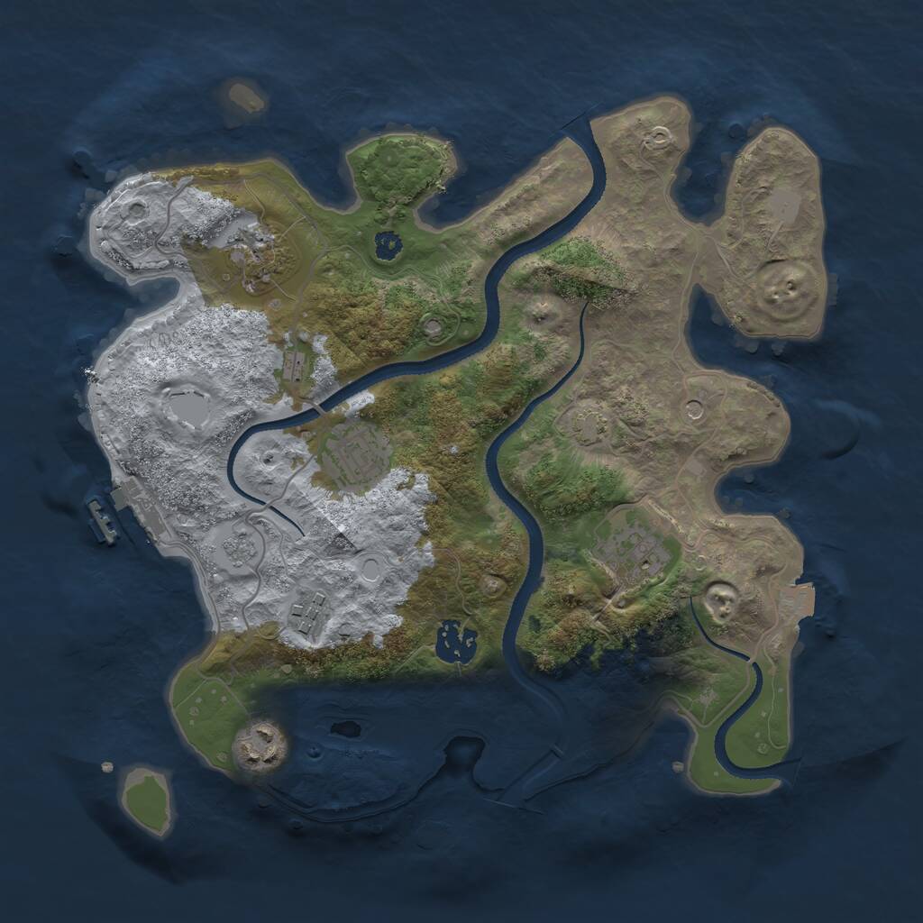 Rust Map: Procedural Map, Size: 3200, Seed: 26144519, 11 Monuments