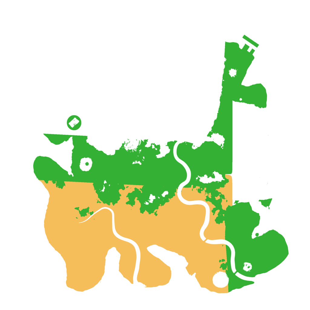 Biome Rust Map: Procedural Map, Size: 3500, Seed: 48391