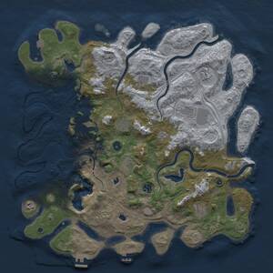 Thumbnail Rust Map: Procedural Map, Size: 4500, Seed: 2140713865, 16 Monuments