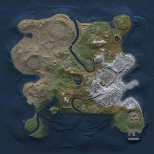 Thumbnail Rust Map: Procedural Map, Size: 3000, Seed: 396968093, 12 Monuments