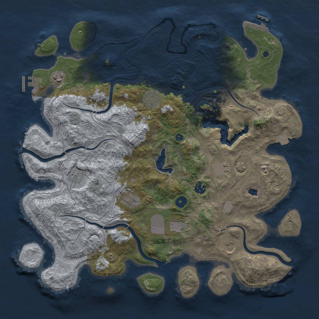 Rust Map: Procedural Map, Size: 4250, Seed: 5243978, 15 Monuments