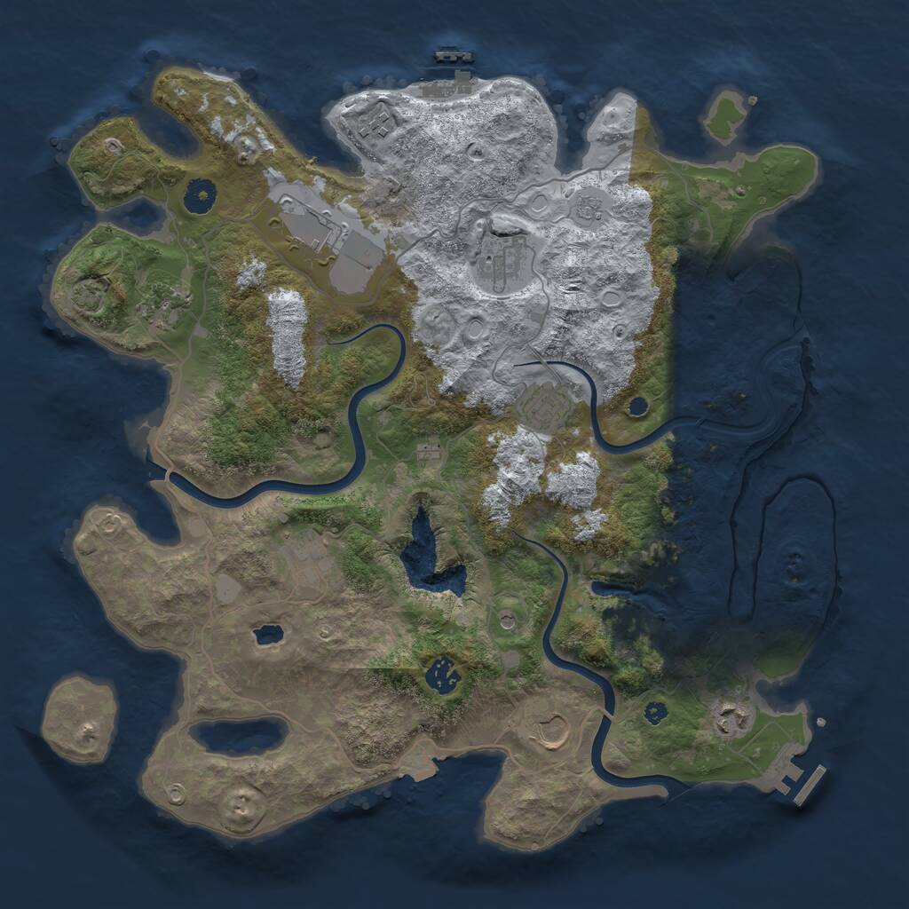 Rust Map: Procedural Map, Size: 4000, Seed: 962236349, 15 Monuments