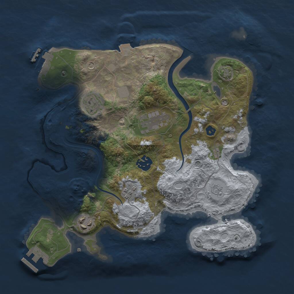 Rust Map: Procedural Map, Size: 3000, Seed: 1226337541, 11 Monuments