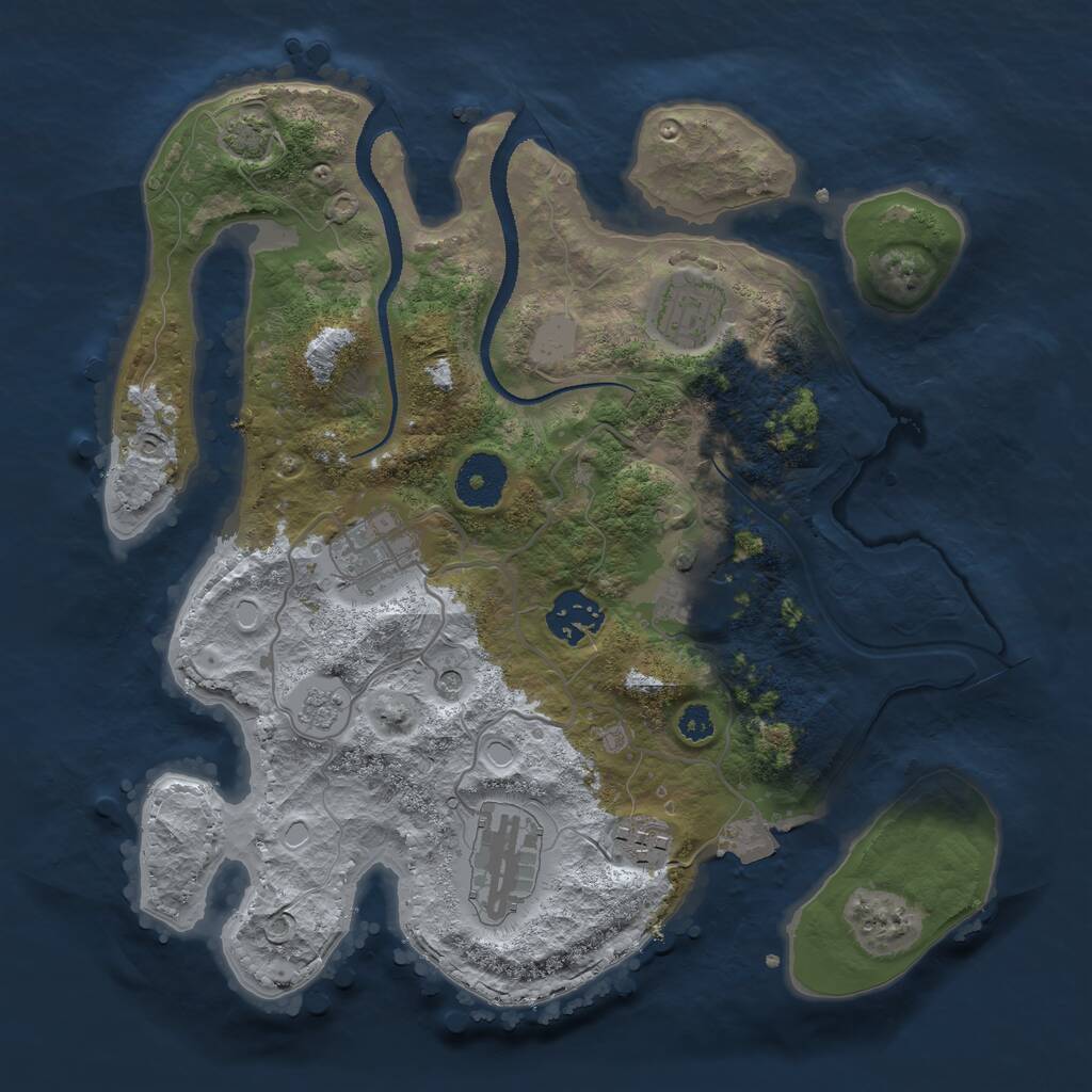 Rust Map: Procedural Map, Size: 3100, Seed: 51000, 10 Monuments