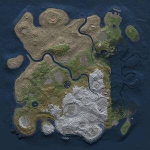Thumbnail Rust Map: Procedural Map, Size: 3700, Seed: 372889558, 17 Monuments