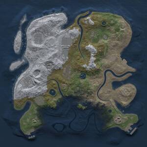 Thumbnail Rust Map: Procedural Map, Size: 3500, Seed: 1901690197, 15 Monuments