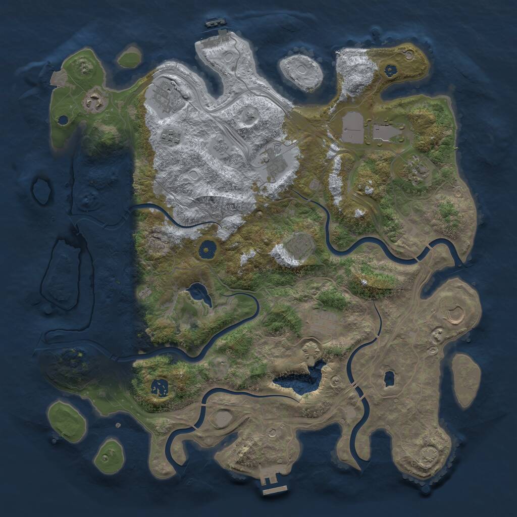Rust Map: Procedural Map, Size: 4250, Seed: 20250703, 16 Monuments
