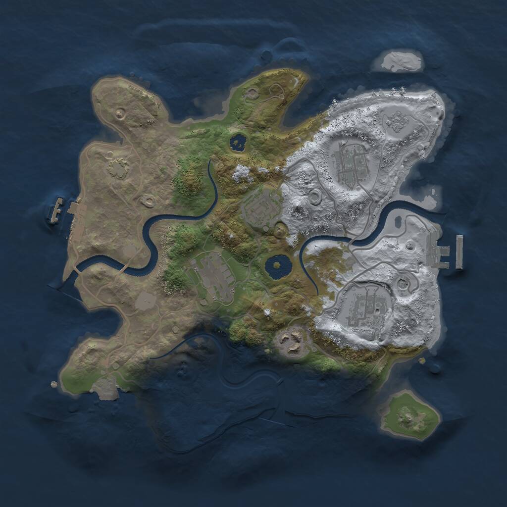 Rust Map: Procedural Map, Size: 3000, Seed: 1511186, 11 Monuments