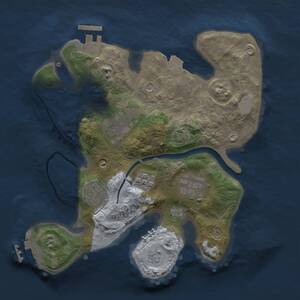 Thumbnail Rust Map: Procedural Map, Size: 2500, Seed: 1218819956, 10 Monuments