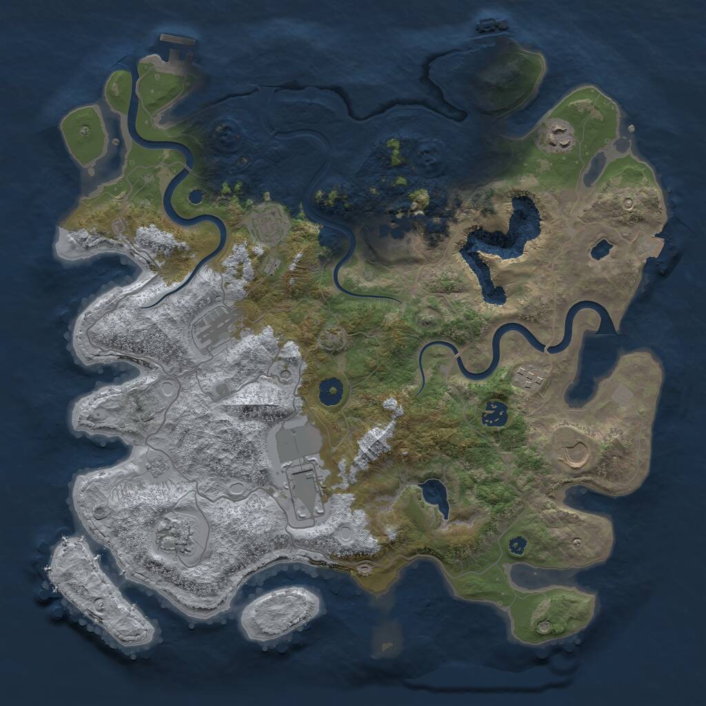 Rust Map: Procedural Map, Size: 4000, Seed: 152749997, 15 Monuments