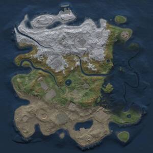 Thumbnail Rust Map: Procedural Map, Size: 3700, Seed: 235010, 14 Monuments