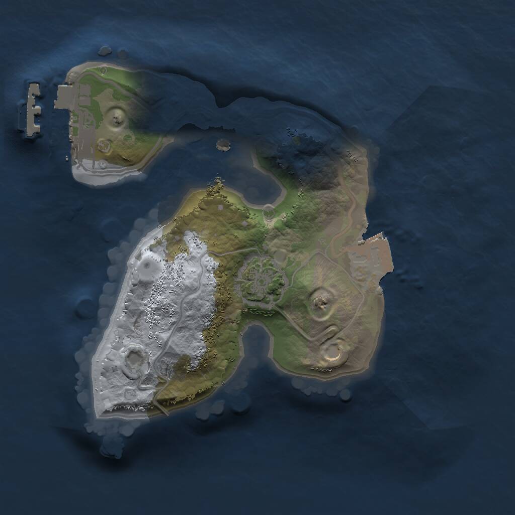 Rust Map: Procedural Map, Size: 1500, Seed: 645801455, 3 Monuments