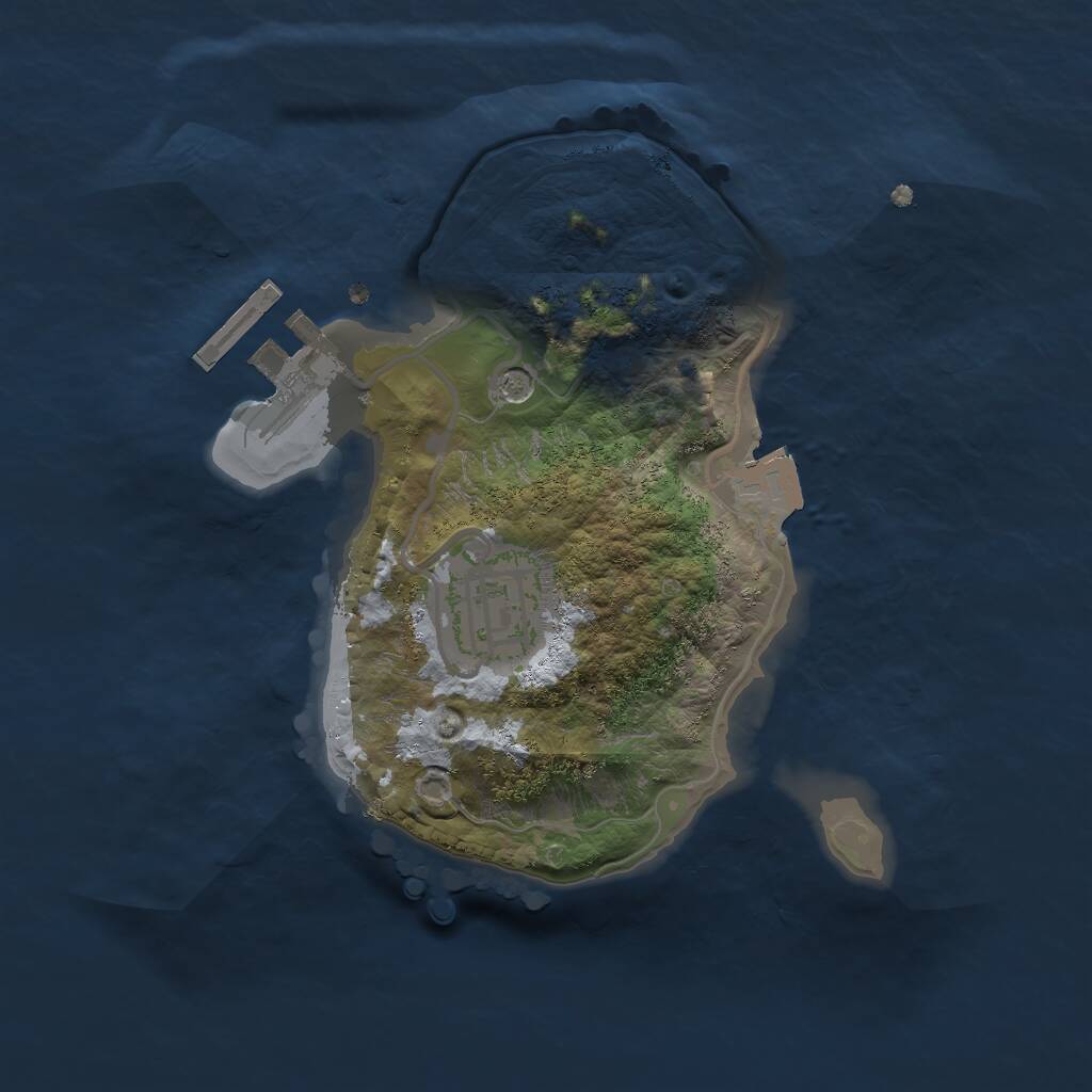 Rust Map: Procedural Map, Size: 2001, Seed: 100, 4 Monuments