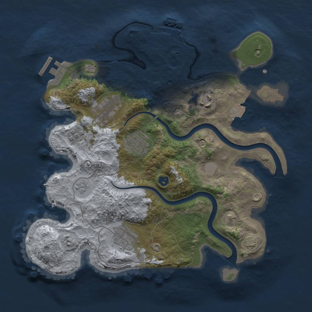 Rust Map: Procedural Map, Size: 3000, Seed: 3289746, 11 Monuments