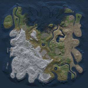 Thumbnail Rust Map: Procedural Map, Size: 4000, Seed: 481056405, 16 Monuments