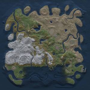 Thumbnail Rust Map: Procedural Map, Size: 4500, Seed: 942667237, 17 Monuments