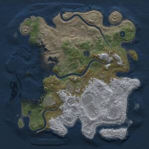 Thumbnail Rust Map: Procedural Map, Size: 3800, Seed: 34044520, 14 Monuments