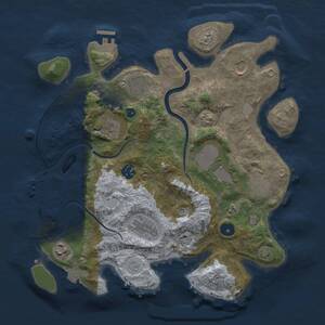 Thumbnail Rust Map: Procedural Map, Size: 3500, Seed: 121974, 15 Monuments