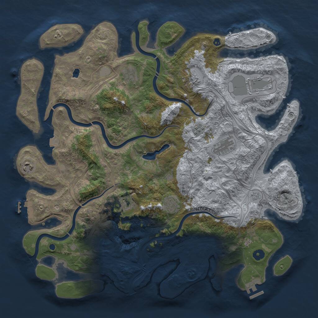 Rust Map: Procedural Map, Size: 4250, Seed: 1441745927, 14 Monuments