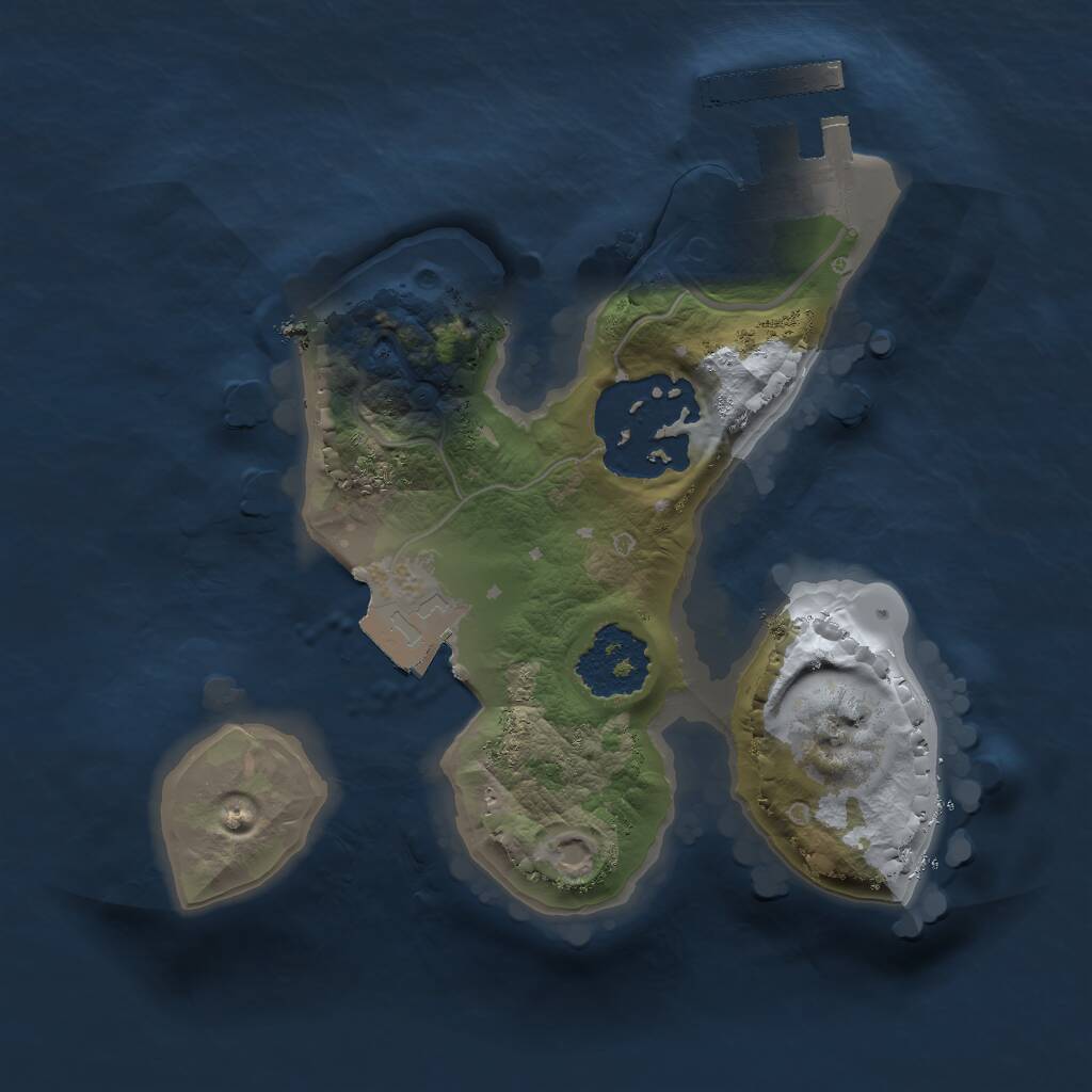 Rust Map: Procedural Map, Size: 1550, Seed: 69864, 3 Monuments
