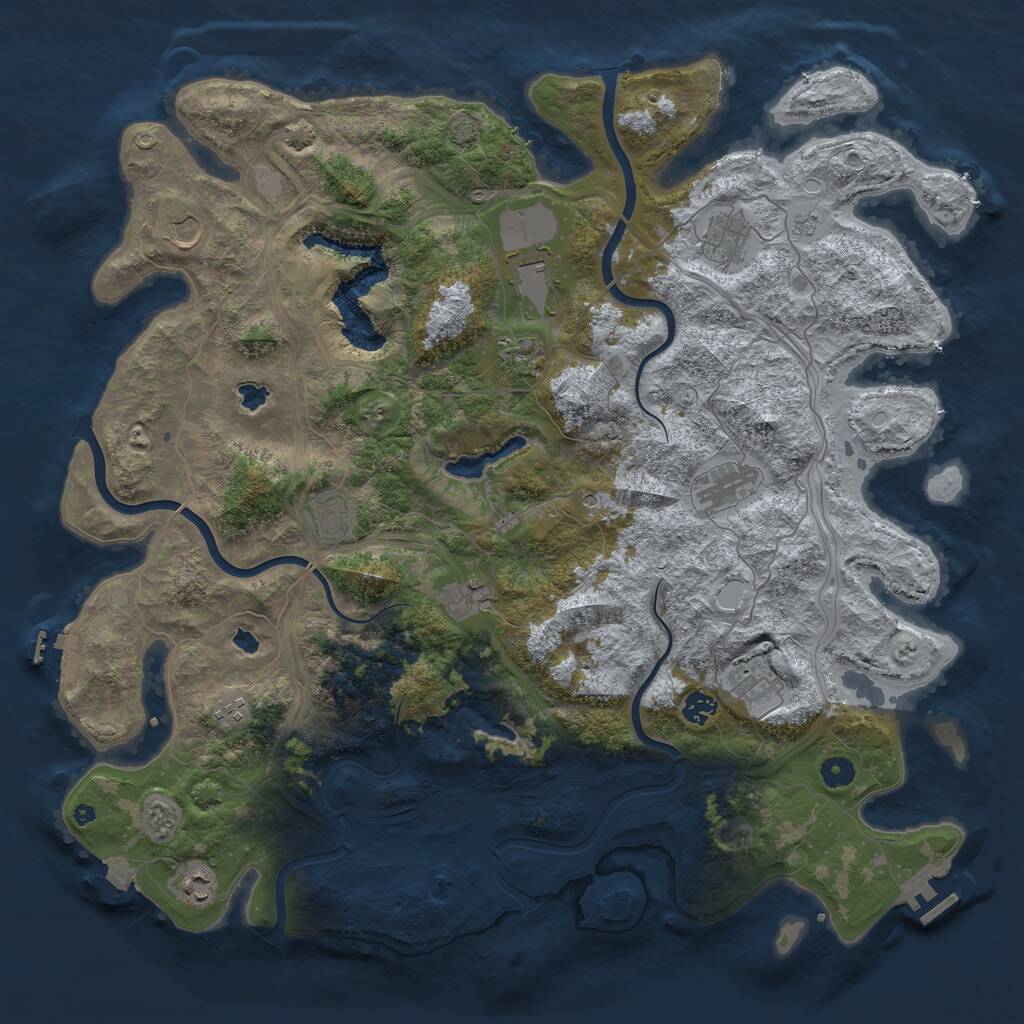 Rust Map: Procedural Map, Size: 4700, Seed: 22809, 17 Monuments
