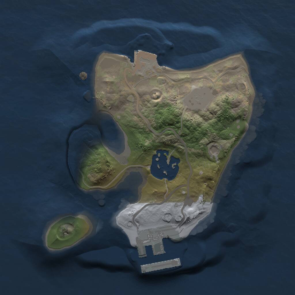 Rust Map: Procedural Map, Size: 1500, Seed: 1066264459, 3 Monuments