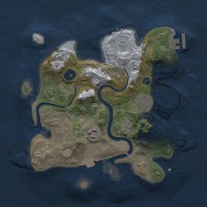 Thumbnail Rust Map: Procedural Map, Size: 2750, Seed: 113325, 9 Monuments