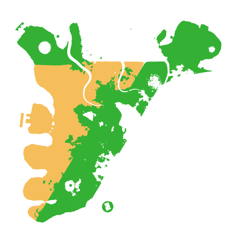Biome Rust Map: Procedural Map, Size: 3500, Seed: 520154805