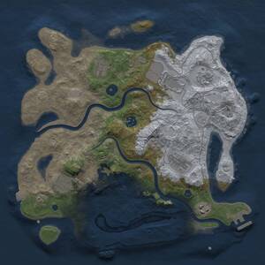 Thumbnail Rust Map: Procedural Map, Size: 3500, Seed: 736951511, 15 Monuments