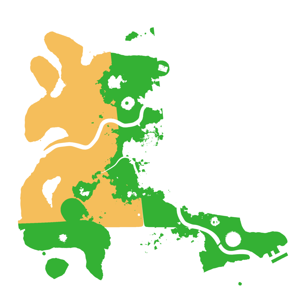 Biome Rust Map: Procedural Map, Size: 3500, Seed: 736951511