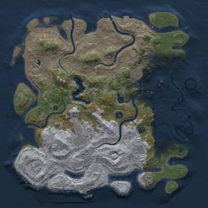 Thumbnail Rust Map: Procedural Map, Size: 4250, Seed: 1863999584, 12 Monuments