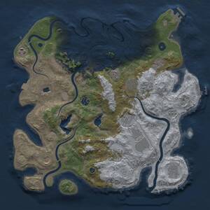 Thumbnail Rust Map: Procedural Map, Size: 4000, Seed: 1269198202, 17 Monuments