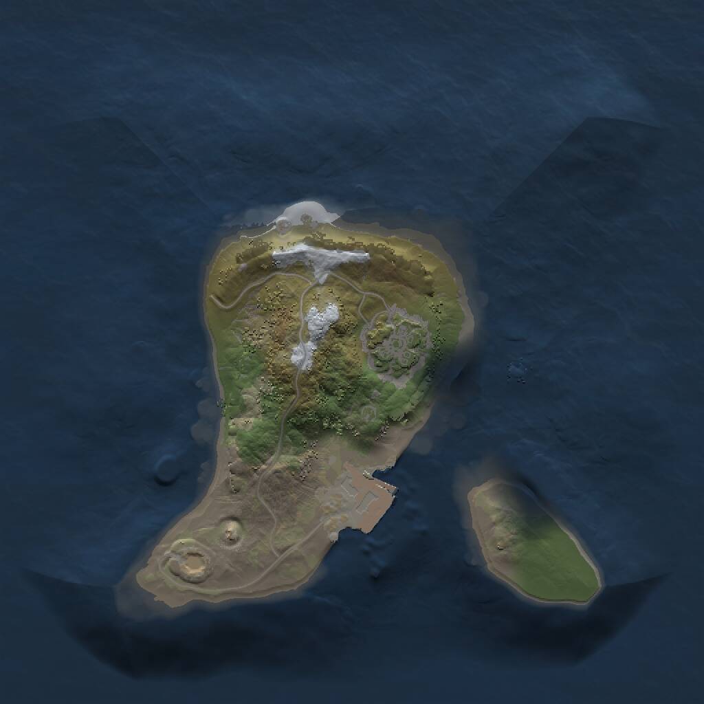 Rust Map: Procedural Map, Size: 1500, Seed: 876429200, 2 Monuments