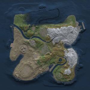 Thumbnail Rust Map: Procedural Map, Size: 2500, Seed: 27698426, 11 Monuments