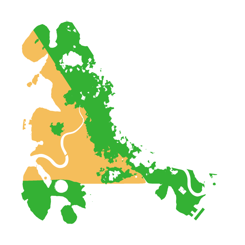 Biome Rust Map: Procedural Map, Size: 3500, Seed: 158612951