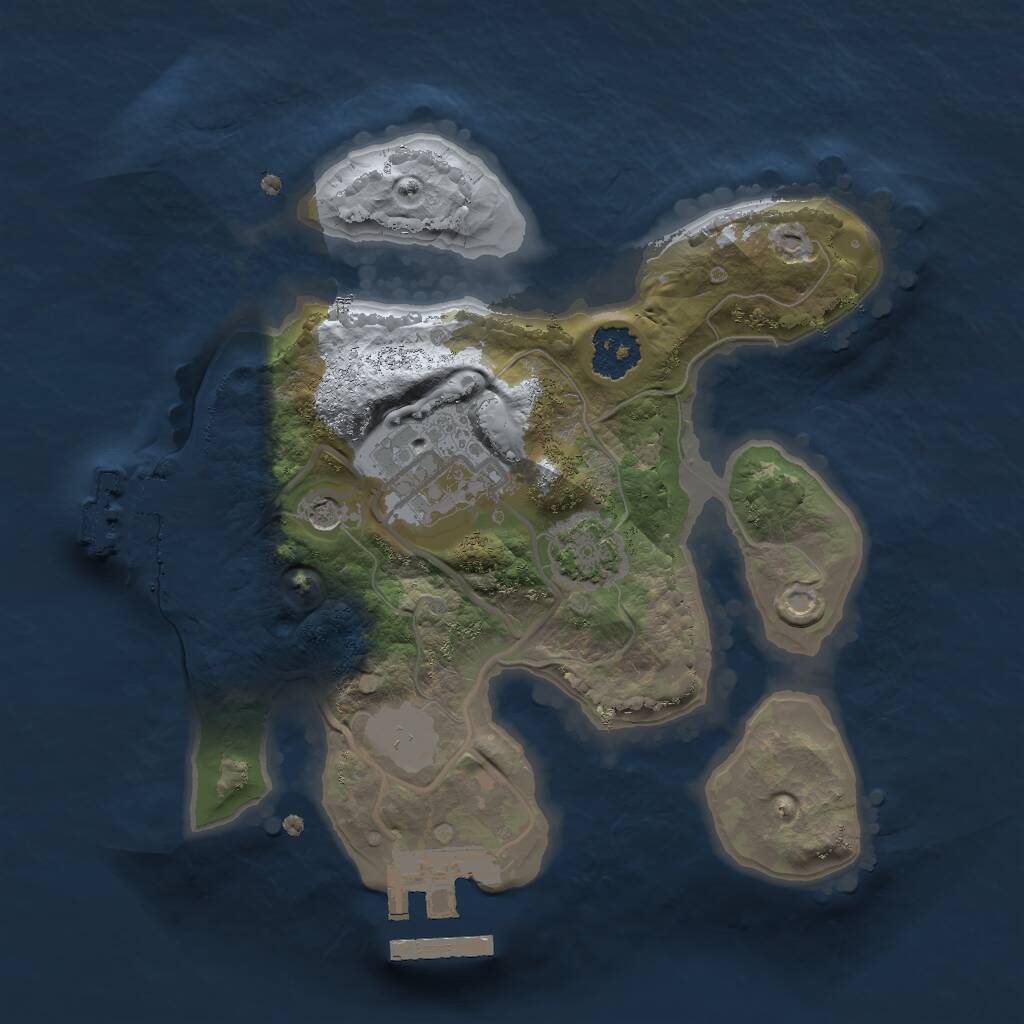 Rust Map: Procedural Map, Size: 2000, Seed: 1984232, 6 Monuments