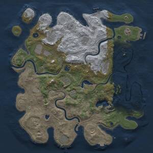 Thumbnail Rust Map: Procedural Map, Size: 4250, Seed: 2039671707, 17 Monuments