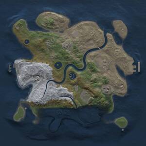 Thumbnail Rust Map: Procedural Map, Size: 3000, Seed: 309535, 10 Monuments