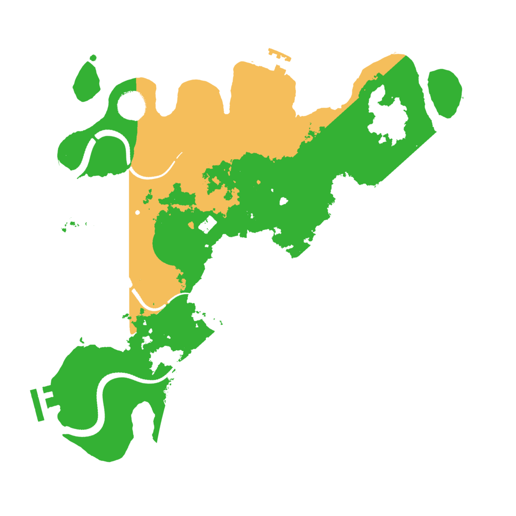 Biome Rust Map: Procedural Map, Size: 3200, Seed: 305005745