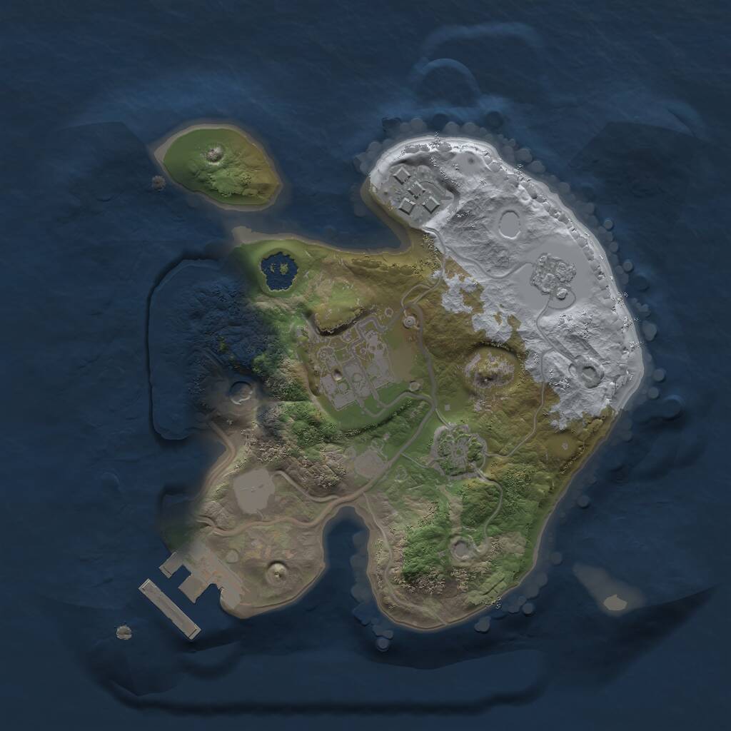 Rust Map: Procedural Map, Size: 2000, Seed: 3250, 7 Monuments