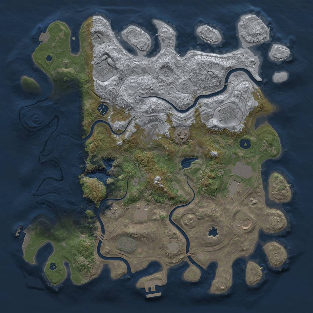Rust Map: Procedural Map, Size: 4250, Seed: 12062025, 16 Monuments