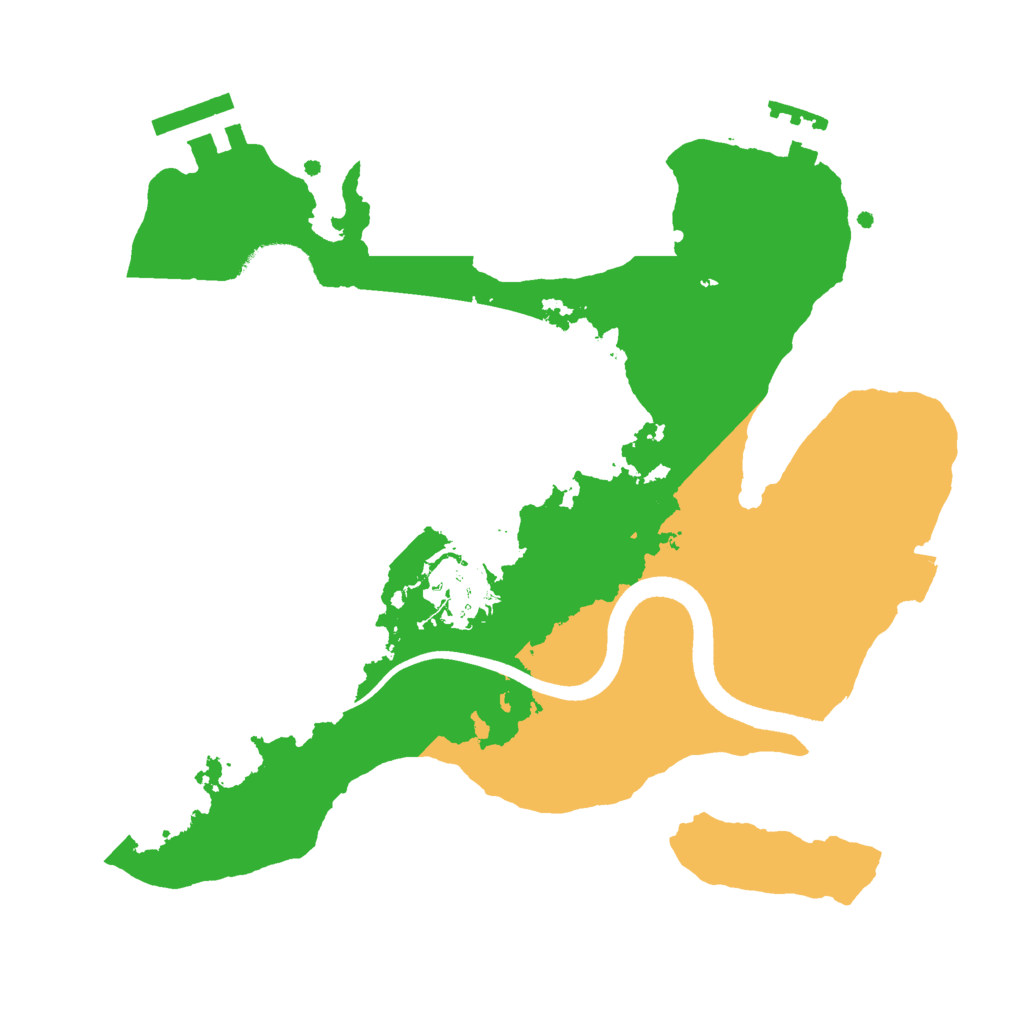 Biome Rust Map: Procedural Map, Size: 2500, Seed: 1205848807