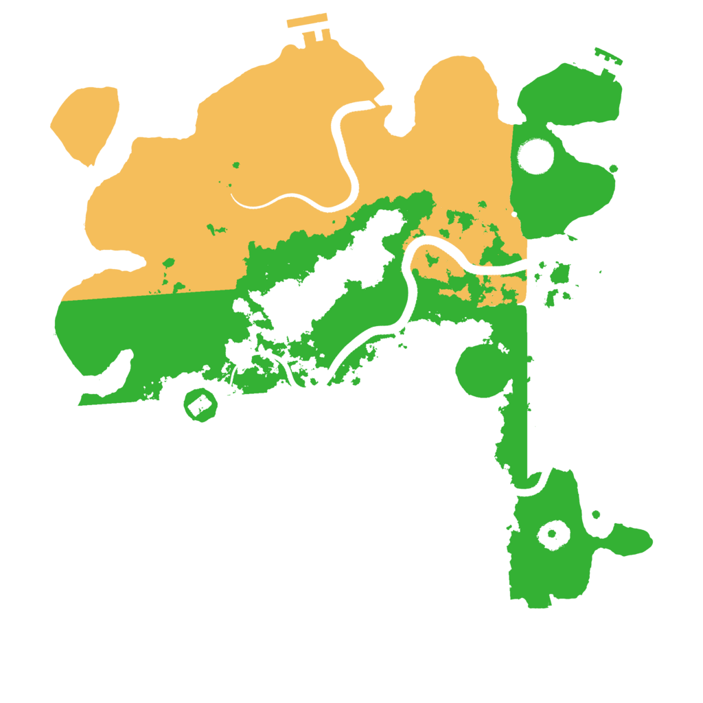 Biome Rust Map: Procedural Map, Size: 3500, Seed: 2042217163