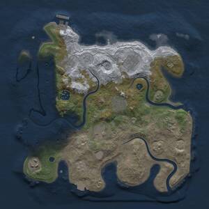 Thumbnail Rust Map: Procedural Map, Size: 3200, Seed: 1095506812, 14 Monuments